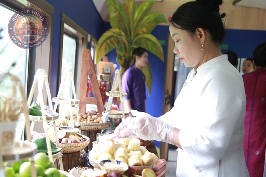 Snacks preparing onboard